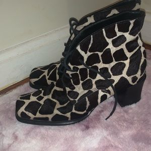 Franco Sarto animal print boots